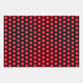 Papierblätter aus schwarz, rot und weiß geschenkpapier set (Vorderseite 2)