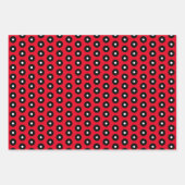 Papierblätter aus schwarz, rot und weiß geschenkpapier set (Vorderseite)