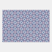 Papierblätter, blau gefliest, Set 3 Geschenkpapier Set (Vorderseite 2)