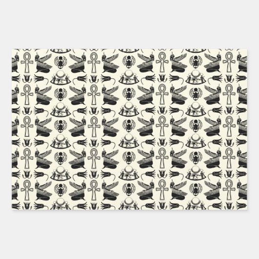 Papierblätter für antike ägyptische Hieroglyphen Geschenkpapier Set (Vorderseite 2)