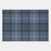 Papierblätter für blaues Kariertes Set Geschenkpapier Set (Vorderseite 2)