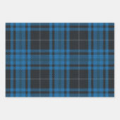 Papierblätter für blaues Kariertes Set Geschenkpapier Set (Vorderseite 3)