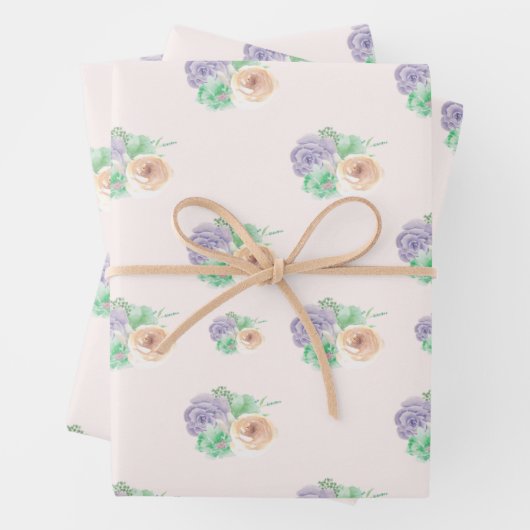 Papierblätter für Blumenbearbeitung Geschenkpapier Set (Beispiel)