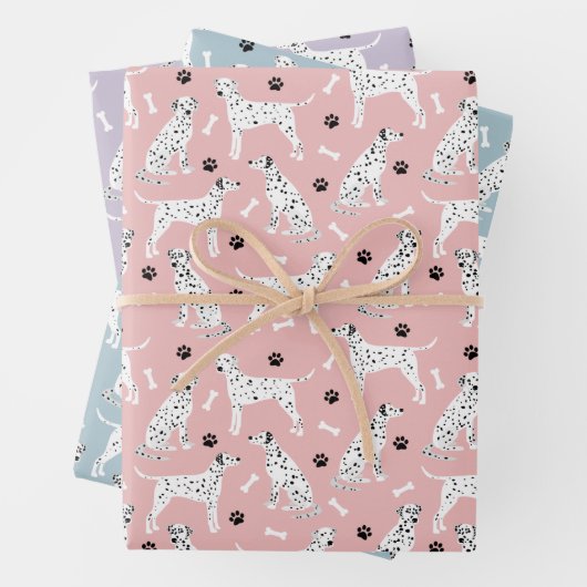 Papierblätter für Dalmatiner und Knochen Geschenkpapier Set (Beispiel)