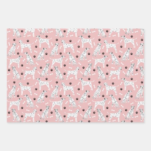 Papierblätter für Dalmatiner und Knochen Geschenkpapier Set (Vorderseite)
