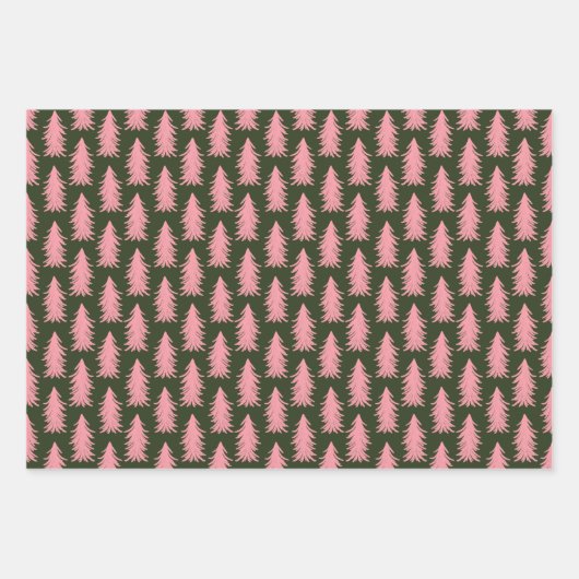 Papierblätter für den Urlaub in Rosa Geschenkpapier Set (Vorderseite)