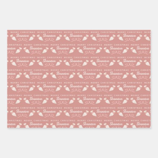 Papierblätter für die Bäckerei des Weihnachtsmanns Geschenkpapier Set (Vorderseite 3)