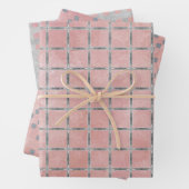 Papierblätter für die geometrischen Formen in Rosa Geschenkpapier Set (Beispiel)