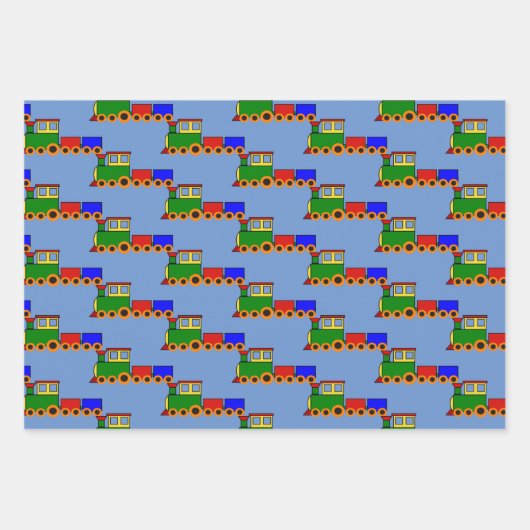 Papierblätter für die Konstruktion von Kleinzügen Geschenkpapier Set (Vorderseite 3)