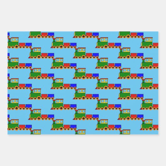 Papierblätter für die Konstruktion von Kleinzügen Geschenkpapier Set (Vorderseite 2)