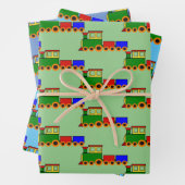 Papierblätter für die Konstruktion von Kleinzügen Geschenkpapier Set (Beispiel)