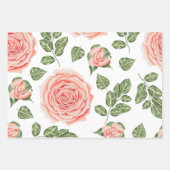 Papierblätter für die Rose Peach Geschenkpapier Set (Vorderseite)