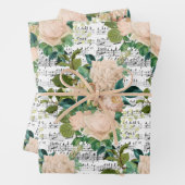 Papierblätter für die Rose Peach Geschenkpapier Set (Beispiel)