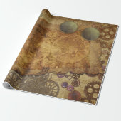 Papierblätter für die Vintage Entnahme aus Steampu Geschenkpapier (Ungerollt)