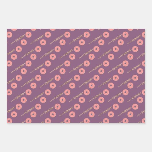 Papierblätter für Donut und Sprinklen Geschenkpapier Set (Vorderseite 2)