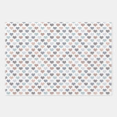 Papierblätter für Erdtone Blau/Meeresfrüchte/Graue Geschenkpapier Set (Vorderseite)