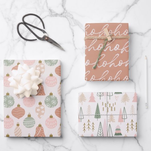 Papierblätter für Festtage Geschenkpapier Set (Vorderseite)