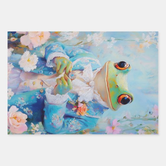 Papierblätter für Froschfräse Geschenkpapier Set (Vorderseite 2)