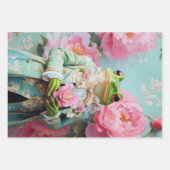 Papierblätter für Froschfräse Geschenkpapier Set (Vorderseite 3)