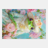 Papierblätter für Froschfräse Geschenkpapier Set (Vorderseite)