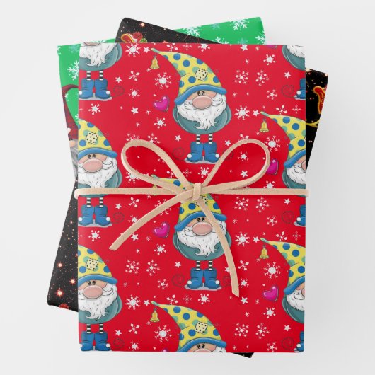 Papierblätter für Gnome Geschenkpapier Set (Beispiel)