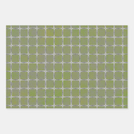 Papierblätter für graue und graue Geometrie Geschenkpapier Set