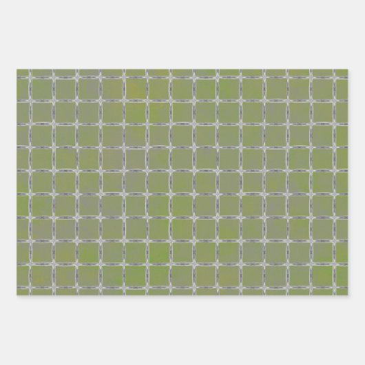 Papierblätter für graue und graue Geometrie Geschenkpapier Set (Vorderseite)