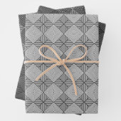 Papierblätter für Graustufen ED-Raute Geschenkpapier Set (Beispiel)