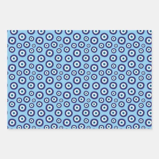 Papierblätter für griechisches Eye Muster Geschenkpapier Set (Vorderseite 3)