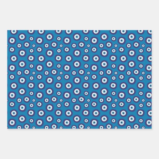 Papierblätter für griechisches Eye Muster Geschenkpapier Set (Vorderseite 2)