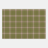 Papierblätter für grüne Tartan Geschenkpapier Set (Vorderseite)