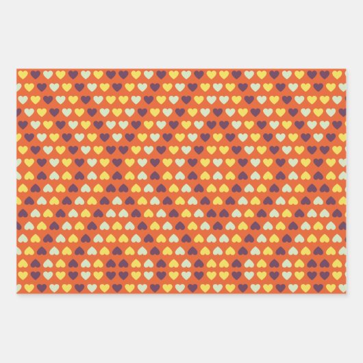 Papierblätter für Herbst-Herz Geschenkpapier Set (Vorderseite 2)