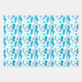 Papierblätter für Herz und Kuben Geschenkpapier Set (Vorderseite)