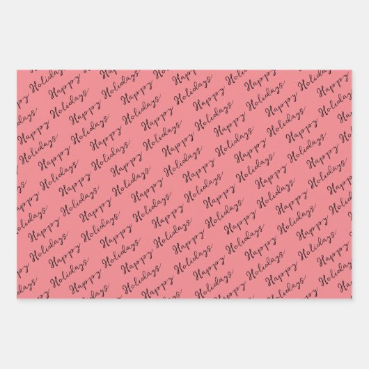 Papierblätter für Holly, Evergreen und Red Bow Geschenkpapier Set (Vorderseite 2)