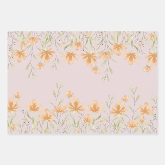 Papierblätter für hübsche Wildblume Geschenkpapier Set (Vorderseite 3)