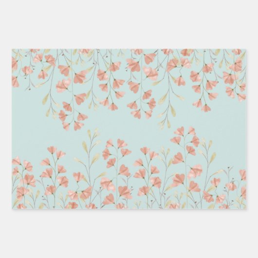 Papierblätter für hübsche Wildblume Geschenkpapier Set (Vorderseite 2)