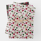 Papierblätter für Igel und Pilze Geschenkpapier Set (Beispiel)