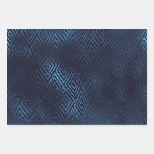 Papierblätter für Indigo-Creme 3 Designs Geschenkpapier Set (Vorderseite 2)