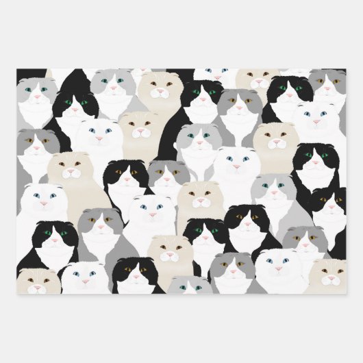 Papierblätter für Katzen und Katzen Geschenkpapier Set (Vorderseite 3)
