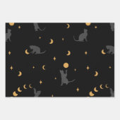 Papierblätter für Katzen und Mond Geschenkpapier Set (Vorderseite 3)