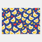 Papierblätter für Küken- und Hühnermuster Geschenkpapier Set (Vorderseite 3)