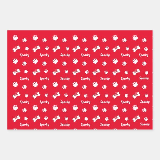 Papierblätter für kundenspezifische Dog-Knochen Geschenkpapier Set (Vorderseite)