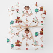 Papierblätter für Lehrer Geschenkpapier Set (Beispiel)