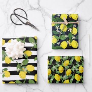 Papierblätter für Lemon-Packs Geschenkpapier Set