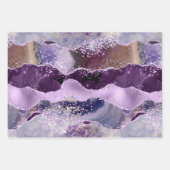 Papierblätter für Lila rosa Glitzer Geschenkpapier Set (Vorderseite 3)