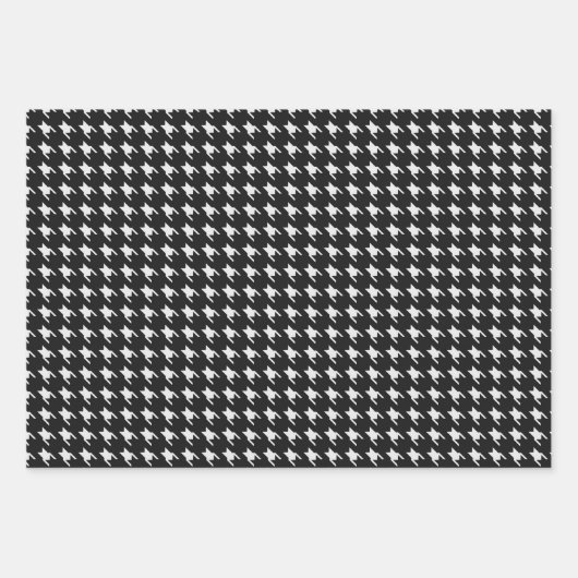 Papierblätter für lila und schwarze Hahnentrittmus Geschenkpapier Set (Vorderseite 2)