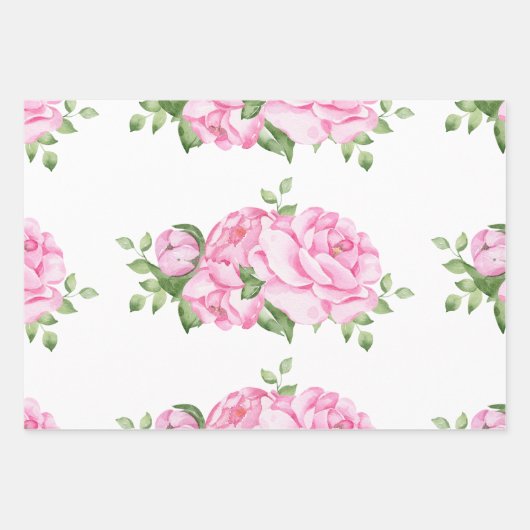 Papierblätter für Mädchen und Blume Geschenkpapier Set (Vorderseite 3)