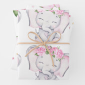 Papierblätter für Mädchen und Blume Geschenkpapier Set (Beispiel)