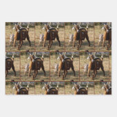 Papierblätter für Mama- und Kid-Ziegen Geschenkpapier Set (Vorderseite)