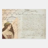 Papierblätter für mittelalterliche Damen Geschenkpapier Set (Vorderseite 3)